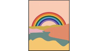 Abstract Rainbow Scenery Drawing