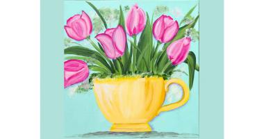 60min Drawing Lesson: Tulip Painting